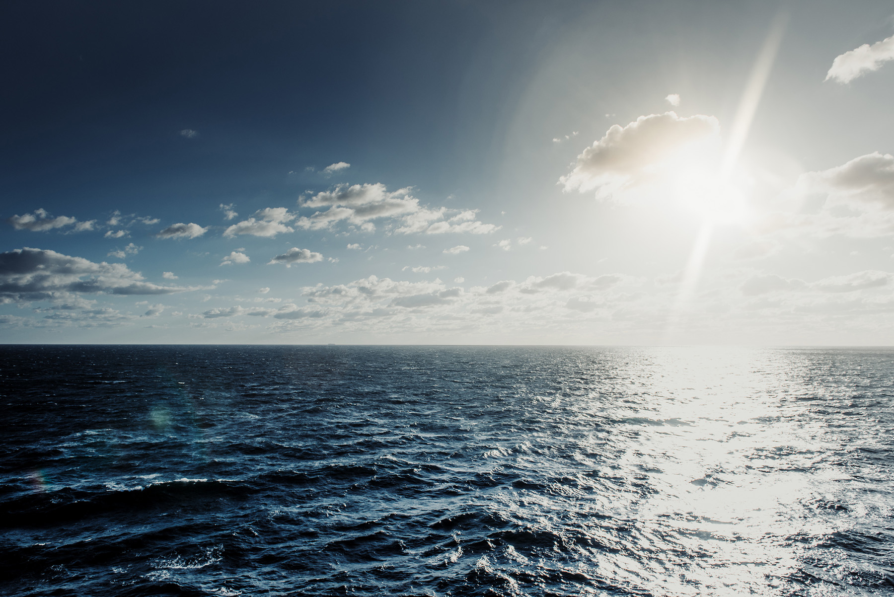 Sunset over Sea Waters