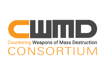 CWMD logo with large gray letters, orange word 'Countering' above a bright orange 'CONSORTIUM' beneath on a black background.