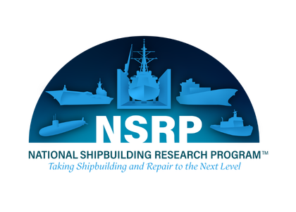 NSRP logo: blue oval with ship silhouettes and the text ‘NSRP’ plus ‘National Shipbuilding Research Program’