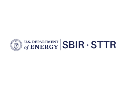 U.S. Department of Energy SBIR STTR logo with seal and wordmark in blue