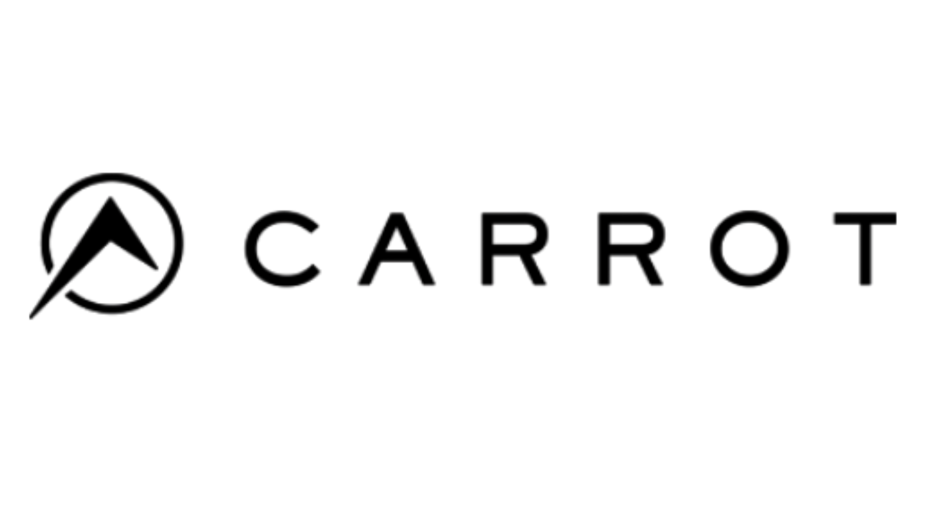 Carrot logo featuring a circular emblem with a geometric shape on the left and the word CARROT.